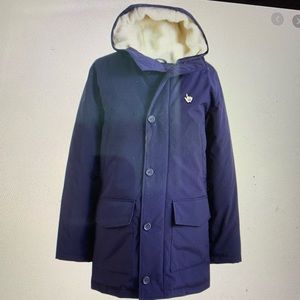 J Crew Hooded Parka - Navy - Size Large
